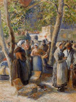 卡米耶 畢沙羅 The Market at Gisors 卡米耶 畢沙羅 The Market at Gisors